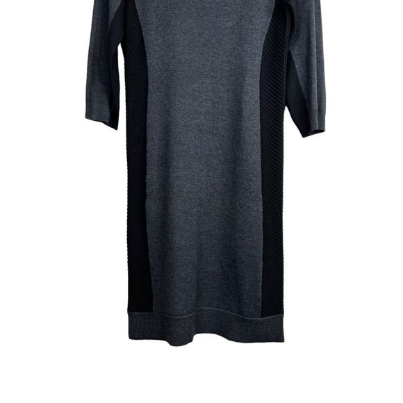 ANN TAYLOR Wool Blend Sweater Dress in Dark Gray and Black Size Women’s Small - Picture 4 of 9